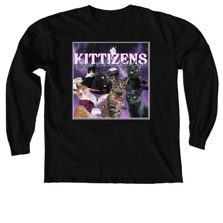 Kittizens for the Kids, a Black Comfort Colors Long Sleeve Tee