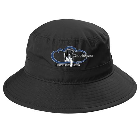 Clancy's Dream Border Collie Rescue Hats, a Black Printed UV Bucket Hat