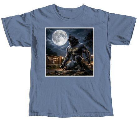GrrAndy Howling at the Moon, a Blue Jean Comfort Colors Unisex Tee