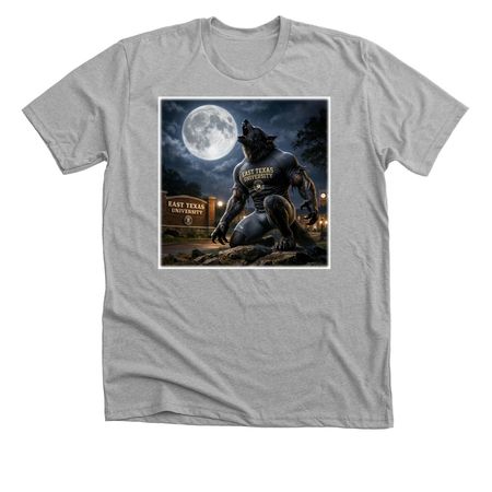 GrrAndy Howling at the Moon, a Athletic Heather Premium Unisex Tee
