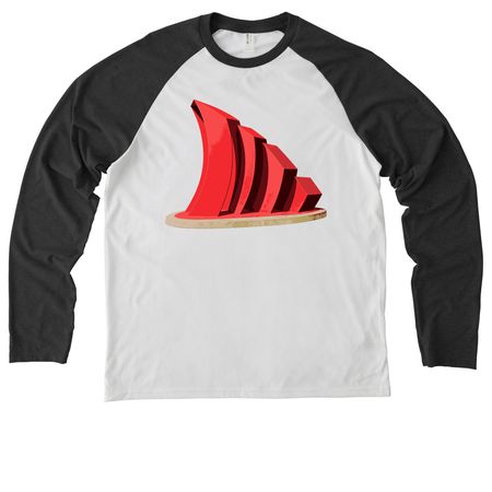 Wear Your Journey, a Space Black/ Bright White Allmade Eco Triblend Colorblock Raglan Long Sleeve Tee