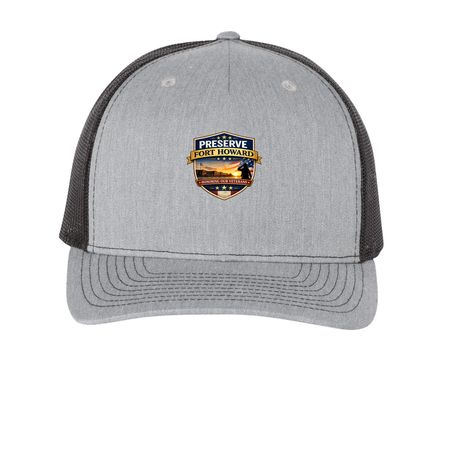 Protect Fort Howard&nbsp;, a Heather Grey/ Black Printed Five-Panel Trucker Cap