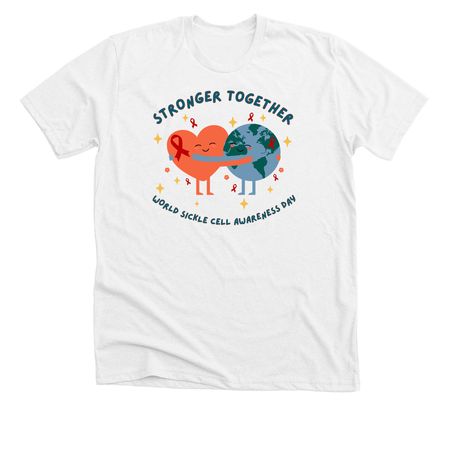Sickle Cell Awareness 2026, a Solid White Blend Premium Unisex Tee