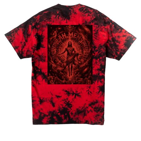 MAKE IT RUMBLE FOR DAVID SHIRT, a Black/ Red Crystal Tie Dye Tee (back-view)