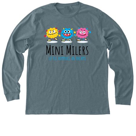 Mini Milers T-Shirts & Sweatshirts, a Heather Slate Premium Long Sleeve Tee