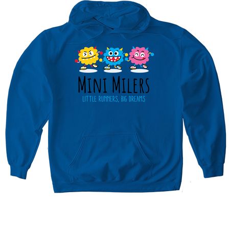Mini Milers T-Shirts & Sweatshirts, a Royal Gildan Softstyle Pullover Hoodie