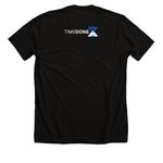 TimeDone Classic, a Solid Black Blend Premium Unisex Tee (back-view)