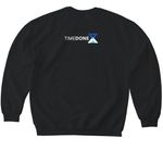 TimeDone Classic, a Black Softstyle Crewneck Sweatshirt (back-view)
