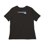 TimeDone Classic, a Black Women?s Relaxed Cotton Tee (back-view)