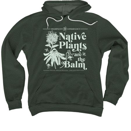 Native Plants are the Balm, a Heather Forest Premium Pullover Hoodie