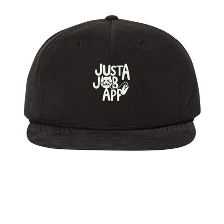 Hire Me Plz Hat (Light Logo), a Black Printed Umpqua Snapback Cap