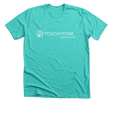 Fun Colors Touchstone Tee, a Heather Sea Green Premium Unisex Tee