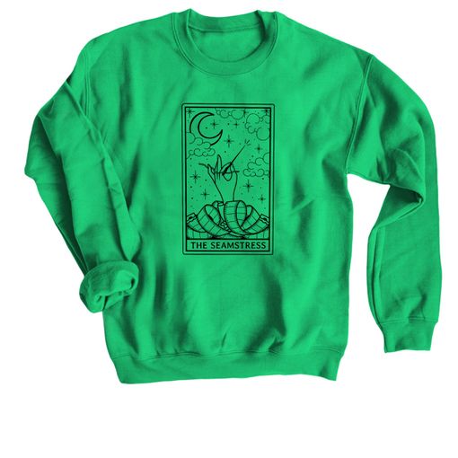 The Seamstress Tarot Card Irish Green Sweatshirt