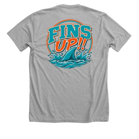 FINS UP!&nbsp;, a Athletic Heather Premium Unisex Tee