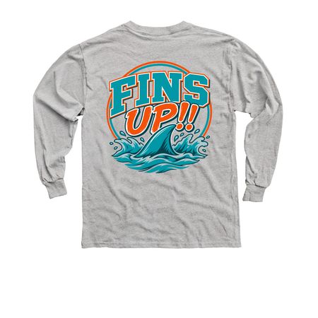 FINS UP!&nbsp;, a Sport Grey Youth Long Sleeve Tee