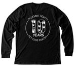 10 Years of Pets Are Family, a Black Heather Premium Long Sleeve Tee (back-view)
