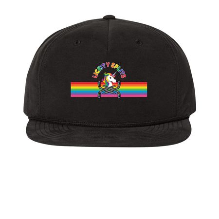 Lickity Splits Hats&nbsp;, a Black Printed Umpqua Snapback Cap