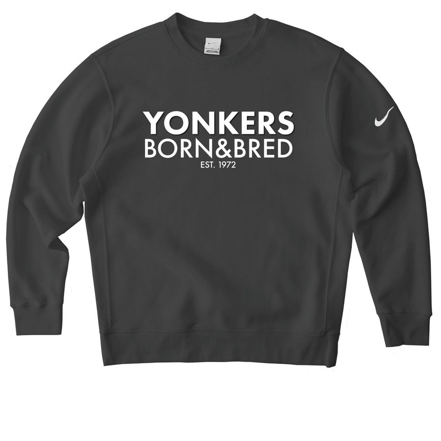 BORN & BRED, a Anthracite Nike Club Fleece Crewneck Sweatshirt