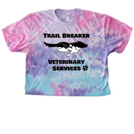 Tye Dye Running Dog, a Cotton Candy Women's Tie Dye Cropped Tee