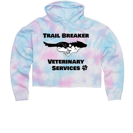 Tye Dye Running Dog, a Cotton Candy Women?s Tie Dye Cropped Hoodie