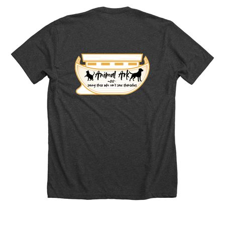 Strong Like Susan, a Dark Grey Heather Premium Unisex Tee (back-view)