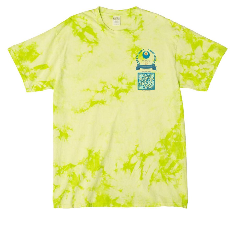 WINGS: Adult Field Trip T-shirt, a Lemon Lime Crystal Tie Dye Tee