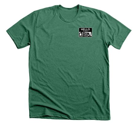 MY NAME IS: MONEY, a Heather Grass Green Premium Unisex Tee