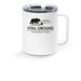 Travel Mug, a White Stainless Steel Travel Mug