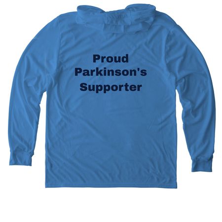 Parkinson's Awareness, a Azure Blue Allmade Eco Triblend Hoodie Tee (back-view)