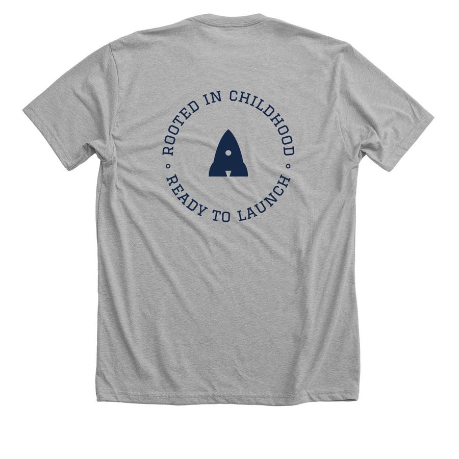 New Dark Logo, double sided, a Athletic Heather Premium Unisex Tee (back-view)