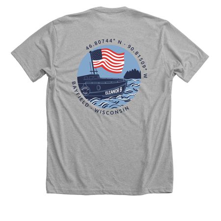 Unisex Tee, a Athletic Heather Premium Unisex Tee (back-view)