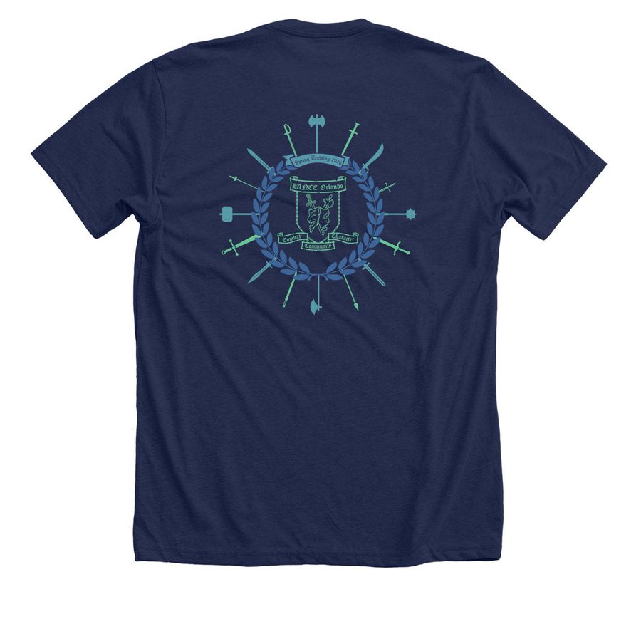 LANCE Spring Training 2026, a Solid Navy Blend Premium Unisex Tee (back-view)
