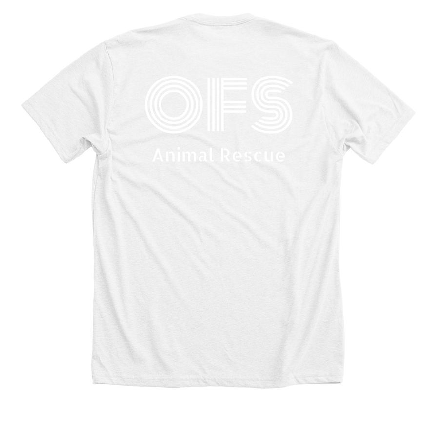 Hug A Cow, a Solid White Blend Premium Unisex Tee (back-view)