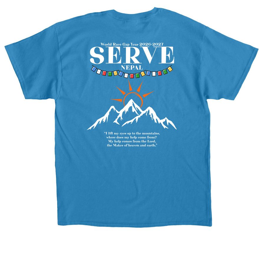 Weston?s World Race - Nepal??, a Sapphire Classic Unisex Tee (back-view)