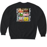 Summer Lovin', a Black Softstyle Crewneck Sweatshirt (back-view)