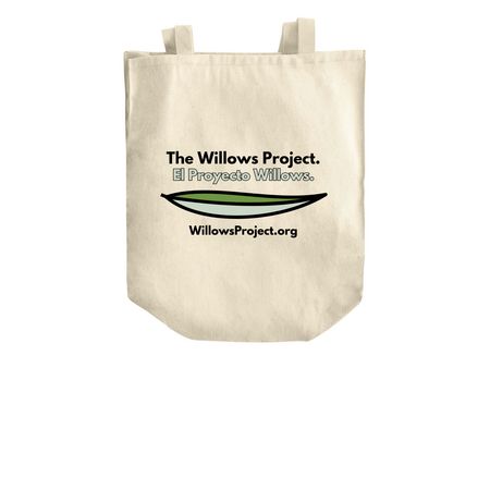 Tote Bags, a Natural Over-the-Shoulder Shopping Tote Bag (back-view)