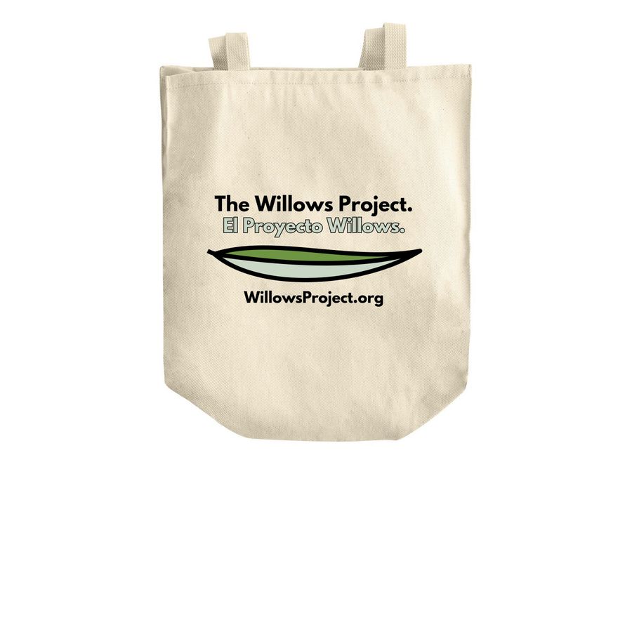 Tote Bags, a Natural Over-the-Shoulder Shopping Tote Bag (back-view)