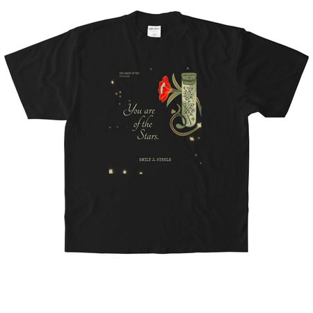 You Are of The Stars, a Black Heavyweight Garment Dye Tee