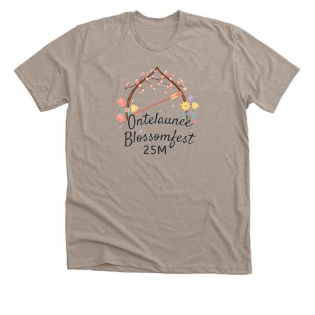 Ontelaunee Blossomfest 25M T-Shirt, a Heather Stone Premium Unisex Tee