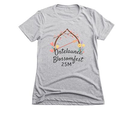 Ontelaunee Blossomfest 25M T-Shirt, a Dark Heather Grey Women's Slim Fit Tee