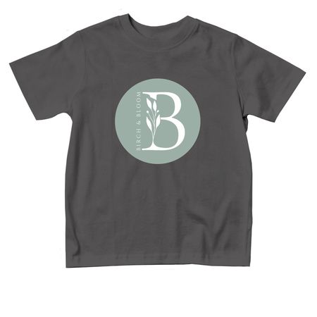 Birch & Bloom Toddler Tee, a Charcoal Toddler Tee