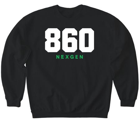 860 NexGen: Rep the Next, a Black Softstyle Crewneck Sweatshirt