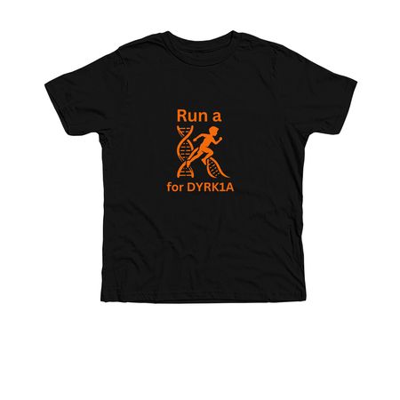 Run a K for DYRK1A 2026, a Solid Black Blend Premium Youth Tee
