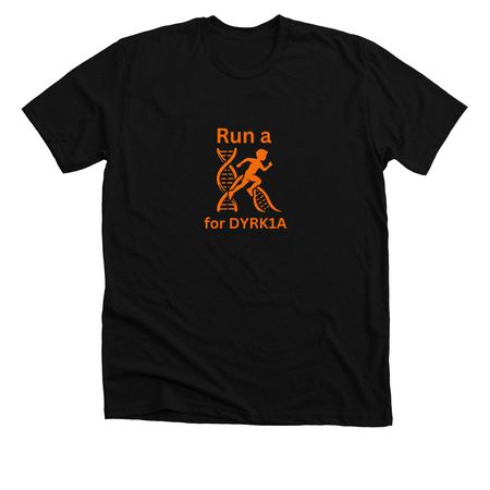 Run a K for DYRK1A 2026, a Solid Black Blend Premium Unisex Tee