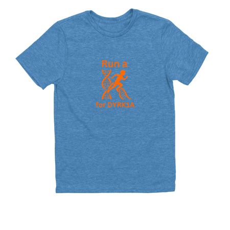 Run a K for DYRK1A 2026, a Azure Blue Allmade Youth Eco Triblend Tee