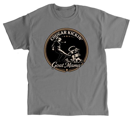 Cougar Kicking Goat Mama, a Charcoal Classic Unisex Tee