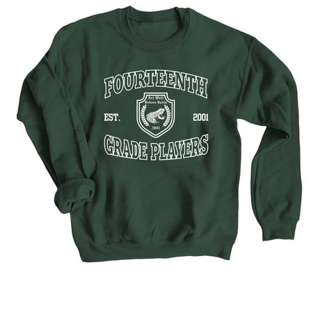 Fourteenth Varsity Crewneck, a Forest Crewneck Sweatshirt