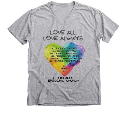 Love All&nbsp;, a Athletic Heather Premium V-Neck Tee