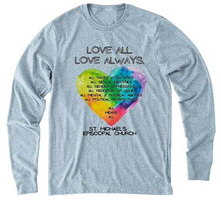 Love All&nbsp;, a I Like You Blue Allmade Eco Triblend Long Sleeve Tee