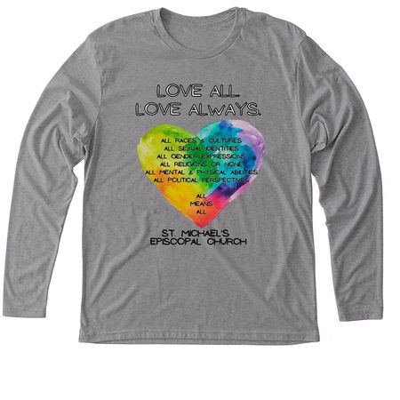 Love All&nbsp;, a Premium Heather Triblend Long Sleeve Tee